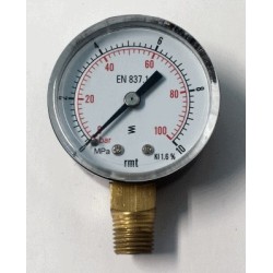 Dry pressure gauge diameter dn 50mm bottom 10 mpa