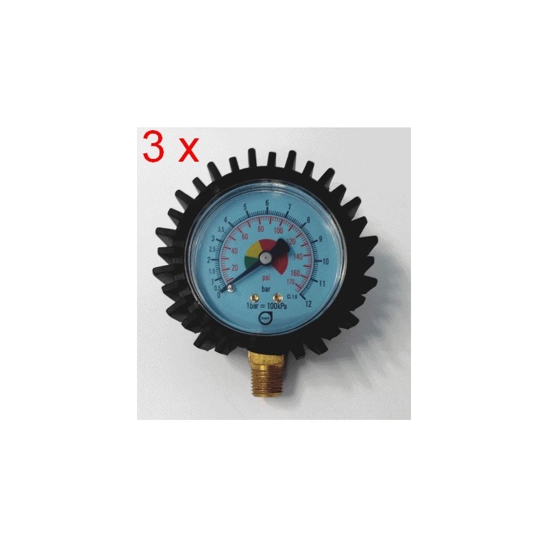3 pcs Tyre pressure gauge with protection