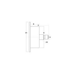 3 pz Manometri Flangia 1.6 Bar diametro dn 50mm posteriore 1/4"Gas