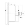 3 pcs Dry pressure gauges flanged 1,6 Bar diameter dn 50mm 1/4"Bspp connection