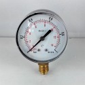 Dry pressure gauge 1 Bar diameter dn 63mm  bottom