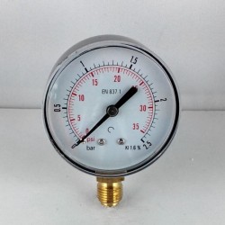 Dry pressure gauge 2,5 Bar diameter dn 63mm  bottom