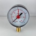 Dry pressure gauge 4 Bar diameter dn 63mm  bottom