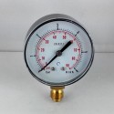 Dry pressure gauge 6 Bar diameter dn 63mm  bottom