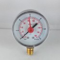 Dry pressure gauge 12 Bar diameter dn 63mm  bottom
