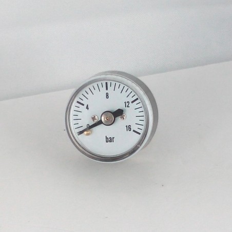 Dry pressure gauge 16 bar diameter dn 25mm back