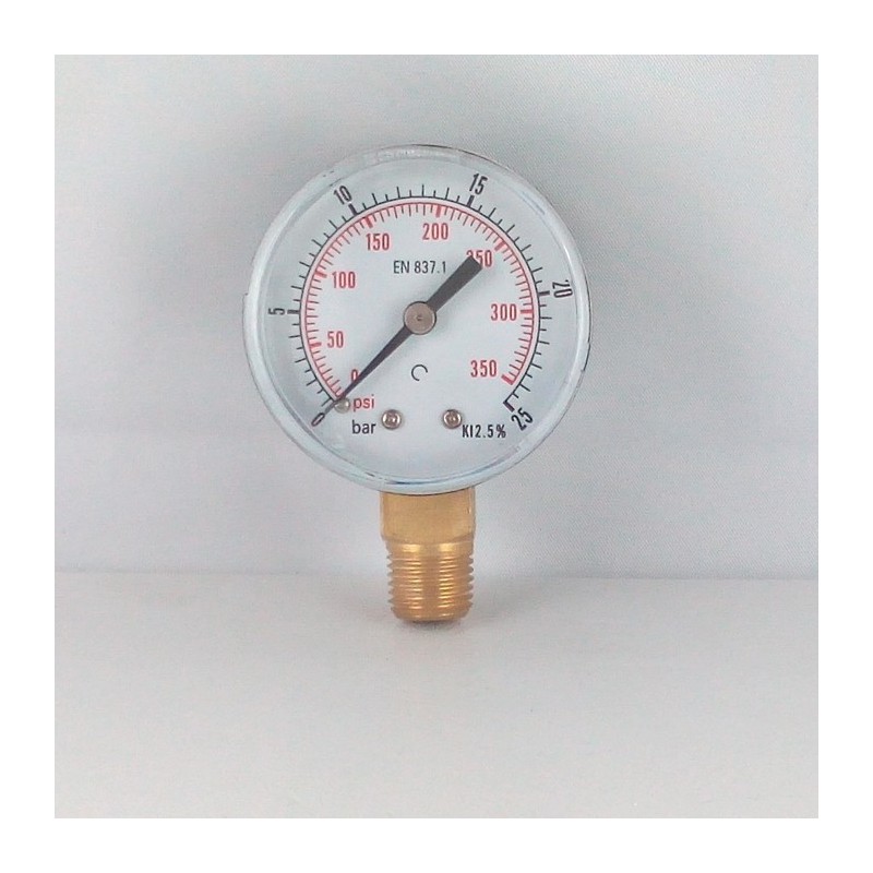 Dry pressure gauge 25 Bar diameter dn 50mm connection Dry pressure gauge 25 Bar diameter dn 50mm connection