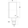 Dry pressure gauge 1,6 Bar diameter dn 40mm bottom