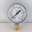 Dry pressure gauge 25 Bar diameter dn 40mm bottom