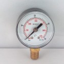 Dry pressure gauge 40 Bar diameter dn 40mm bottom