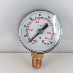 Dry pressure gauge 160 Bar diameter dn 40mm bottom