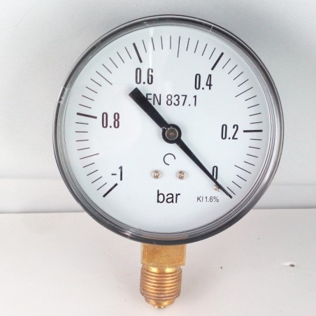 Dry vacuum gauge -1 Bar diameter dn 80mm bottom connection