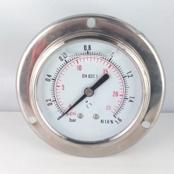 1,6 Bar glycerine filled pressure gaugedn 63 flanged diameter dn 63mm