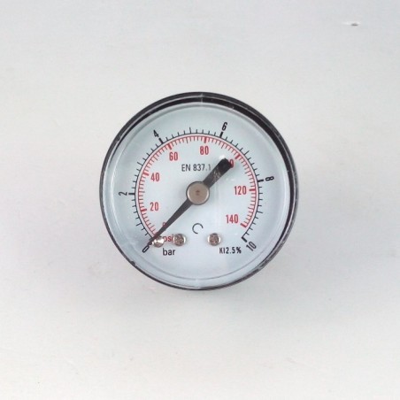 Dry pressure gauge 10 Bar diameter dn 40mm back