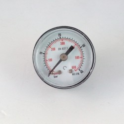 Dry pressure gauge 40 Bar diameter dn 40mm back