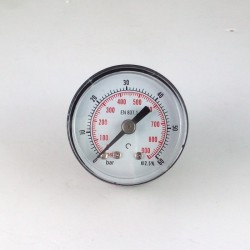Dry pressure gauge 60 Bar diameter dn 40mm back
