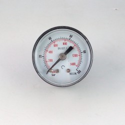 Dry pressure gauge 100 Bar diameter dn 40mm back