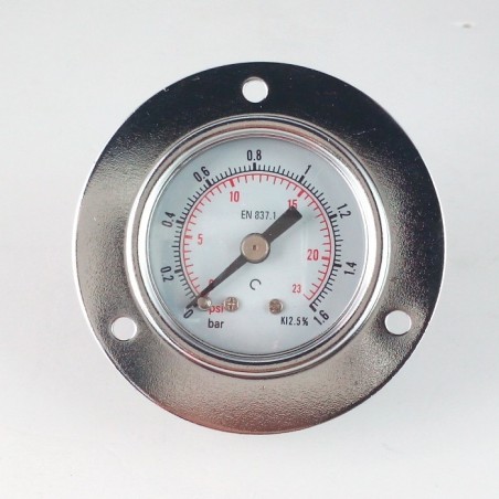 Dry pressure gauge 1,6 Bar diameter dn 40mm front flange