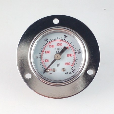 Dry pressure gauge 250 Bar diameter dn 40mm front flange