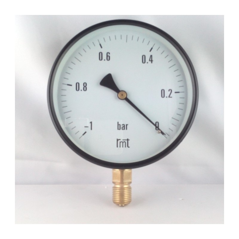 Dry vacuum gauge -1 Bar diameter dn 150mm  1/2"Bsp bottom