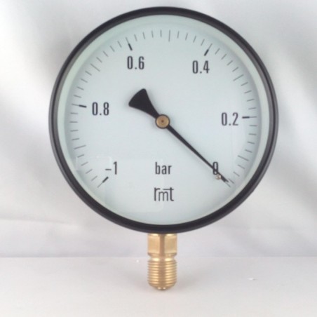 Dry vacuum gauge -1 Bar diameter dn 150mm  1/2"Bsp bottom