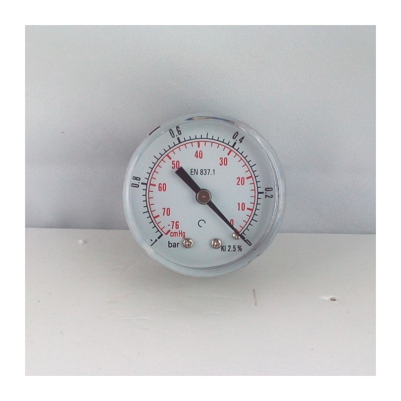 Dry vacuum gauge -1 Bar diameter dn 50mm back 1/8"Bsp Dry vacuum gauge -1 Bar diameter dn 50mm back 1/8"Bsp