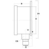 -1+3 Bar manovuotometro glicerina flangia a parete dn 63mm