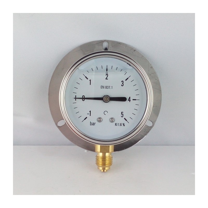 -1+5 Bar manovuotometro glicerina flangia a parete dn 63mm -1+5 Bar manovuotometro glicerina flangia a parete dn 63mm