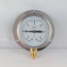 -1+5 Bar glycerine filled compound gauge 63 wall flange dn 63mm