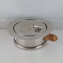 -1+15 Bar glycerine filled compound gauge 63 wall flange dn 63mm