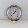6 Bar glycerine filled pressure gauge 63 wall flange dn 63mm