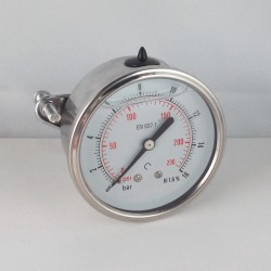 16 Bar glycerine filled pressure gauge u-clamp diameter dn 63mm