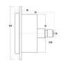 0,6 Bar glycerine filled pressure gauge flanged diameter dn 63mm