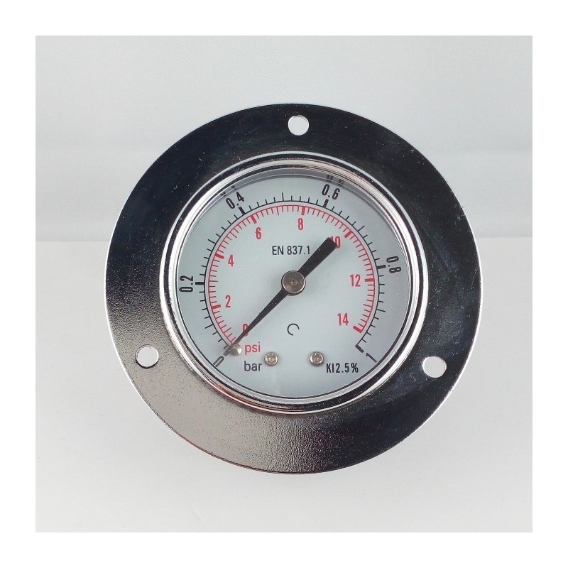 Dry pressure gauge 1 Bar diameter dn 50mm front flange