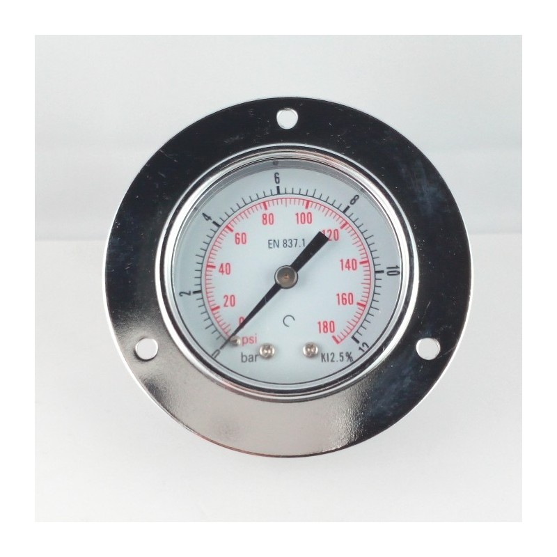 Dry pressure gauge 12 Bar diameter dn 50mm front flange Dry pressure gauge 12 Bar diameter dn 50mm front flange