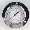 Dry pressure gauge 1 Bar diameter dn 63mm front flange