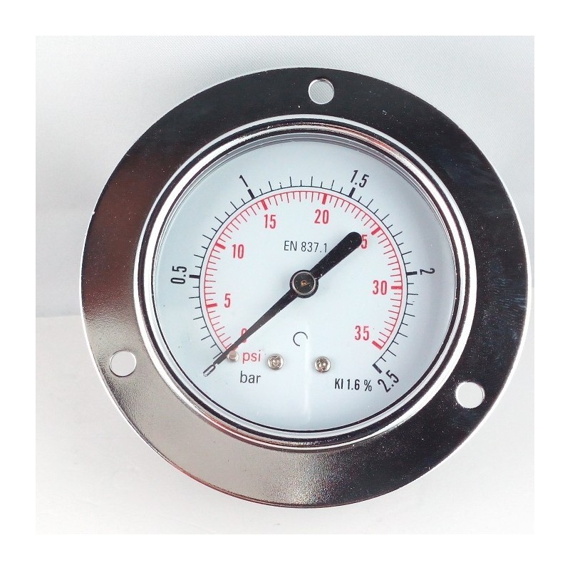 Dry pressure gauge 2,5 Bar diameter dn 63mm front flange