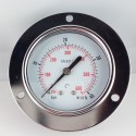 Dry pressure gauge 40 Bar diameter dn 63mm front flange