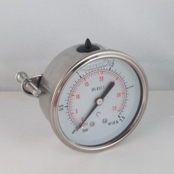 Glycerine filled pressure gauge 2,5 Bar diameter dn 50mm u-clamp