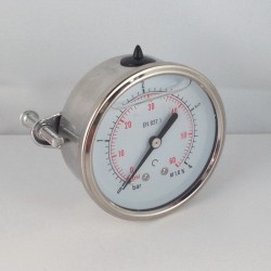 Glycerine filled pressure gauge 4 Bar diameter dn 50mm u-clamp
