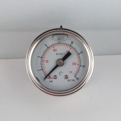 Glycerine filled pressure gauge 16 Bar diameter dn 40mm back