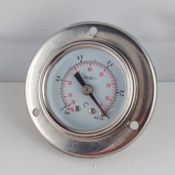 Glycerine filled vacuum gauge -1 Bar flange diameter dn 40mm