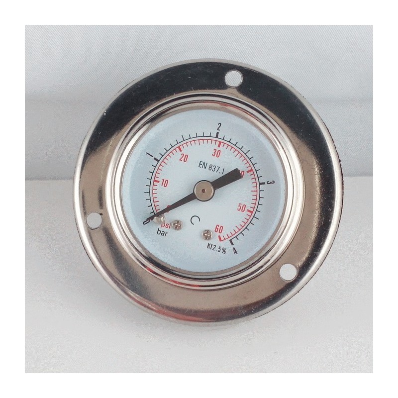 Glycerine filled pressure gauge 4 Bar flange diameter dn 40mm Glycerine filled pressure gauge 4 Bar flange diameter dn 40mm