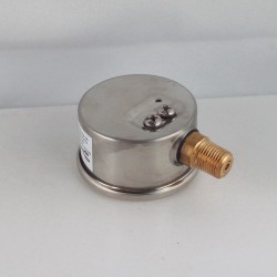 Glycerine filled pressure gauge 6 Bar diameter dn 40mm bottom