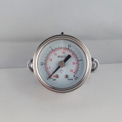 Glycerine filled pressure gauge 2,5 Bar diameter dn 40mm u-clamp