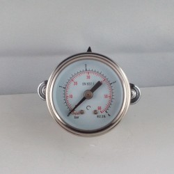 Glycerine filled pressure gauge 4 Bar diameter dn 40mm u-clamp