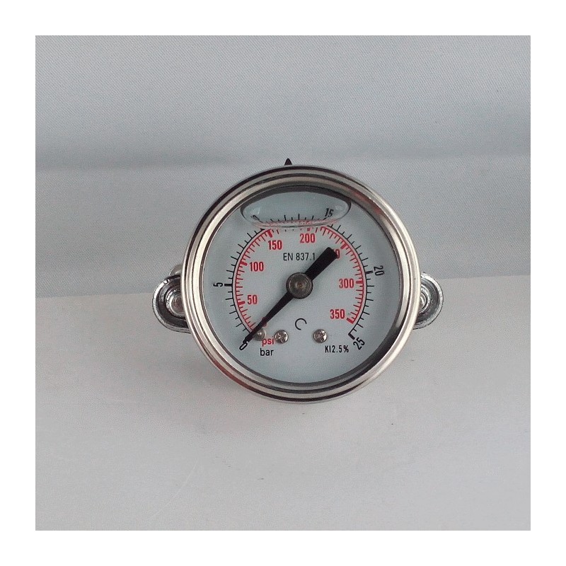 Manometro glicerina 25 Bar diametro dn 40mm staffa Manometro glicerina 25 Bar diametro dn 40mm staffa