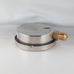 Glycerine filled pressure gauge 2,5 Bar diameter dn 100mm bottom