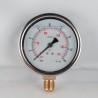 Glycerine filled pressure gauge 16 Bar diameter dn 100mm bottom