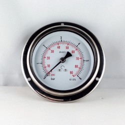 Glycerine filled pressure 6 Bar gauge diameter dn 100mm flange